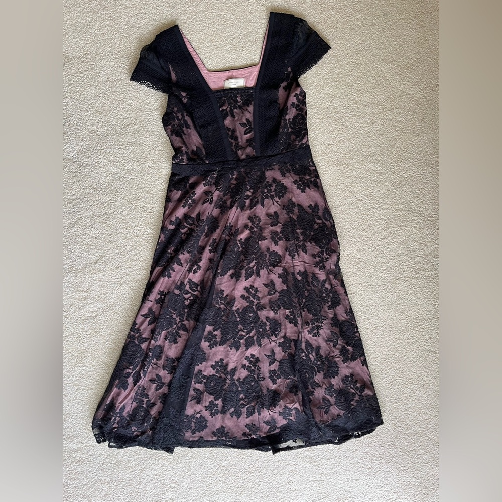 Purple lace Moulinette Souers dress sz 6